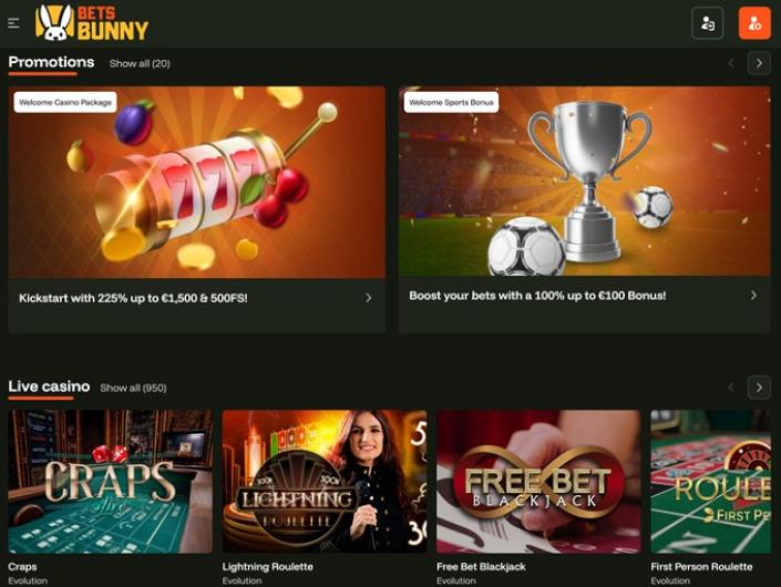 BetsBunny Online casino
